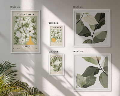 Wanddecoratie compositie Bloemmotieven Londen Dublin Tokio