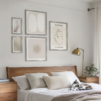 Moderne schilderijen set Minimalistische vormen in boho-stijl
