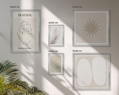 Moderne schilderijen set Minimalistische vormen in boho-stijl