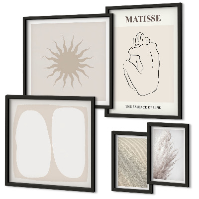 Moderne schilderijen set Minimalistische vormen in boho-stijl