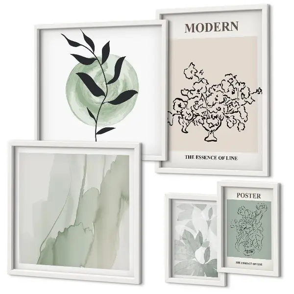 Wanddecoratie compositie moderne minimalistische stijl