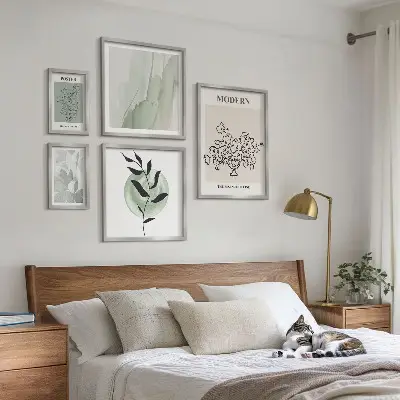 Wanddecoratie compositie moderne minimalistische stijl