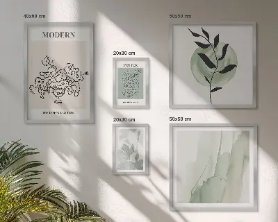 Wanddecoratie compositie moderne minimalistische stijl