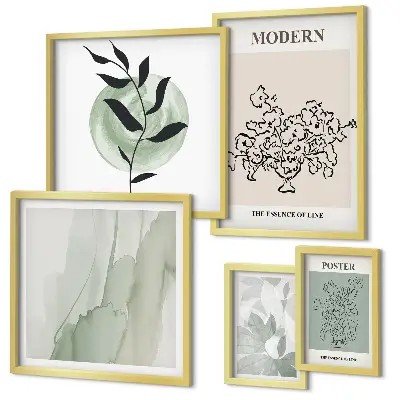 Wanddecoratie compositie moderne minimalistische stijl