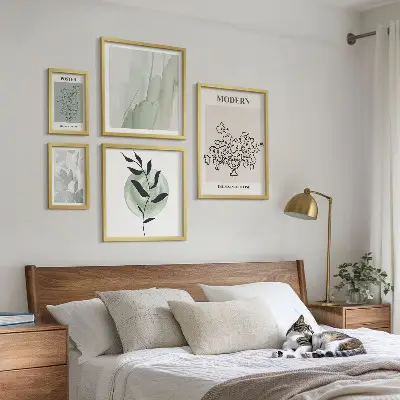 Wanddecoratie compositie moderne minimalistische stijl
