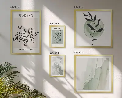 Wanddecoratie compositie moderne minimalistische stijl
