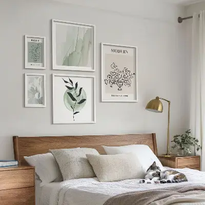 Wanddecoratie compositie moderne minimalistische stijl