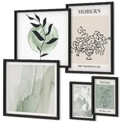 Wanddecoratie compositie moderne minimalistische stijl