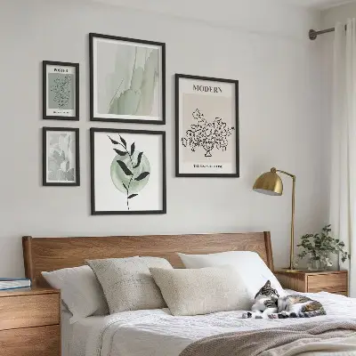 Wanddecoratie compositie moderne minimalistische stijl