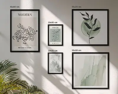 Wanddecoratie compositie moderne minimalistische stijl