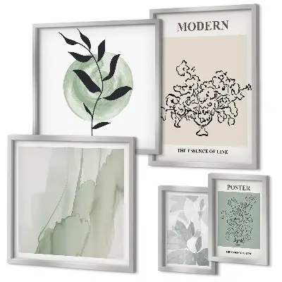 Wanddecoratie compositie moderne minimalistische stijl
