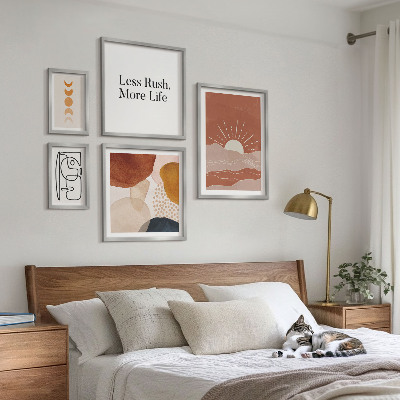 Gallery wall Stijlvolle abstracte zonafbeeldingen