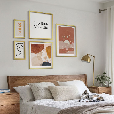 Gallery wall Stijlvolle abstracte zonafbeeldingen