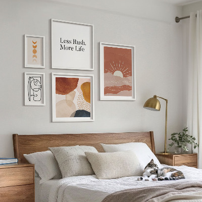 Gallery wall Stijlvolle abstracte zonafbeeldingen