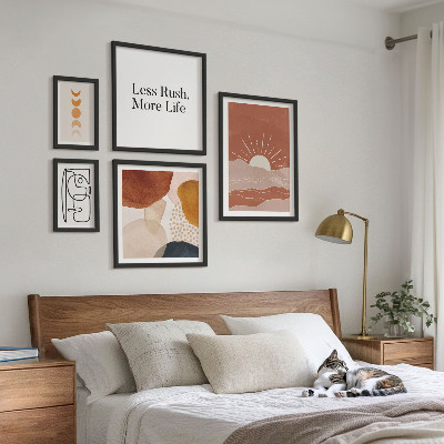 Gallery wall Stijlvolle abstracte zonafbeeldingen