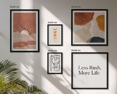 Gallery wall Stijlvolle abstracte zonafbeeldingen