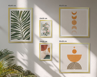 Wanddecoratie compositie Plantenpatronen boho-vormen