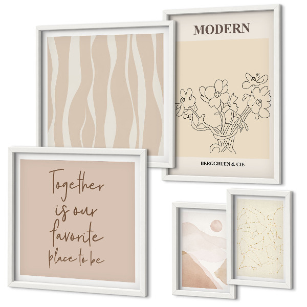Moderne schilderijen set Moderne minimalistische stijl set