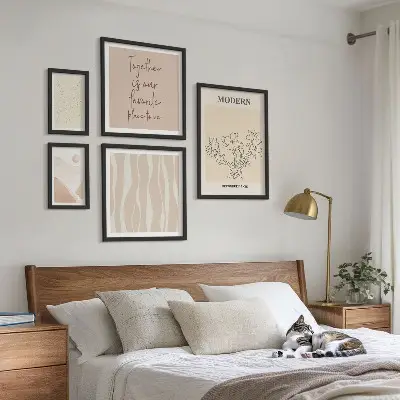 Moderne schilderijen set in minimalistische stijl