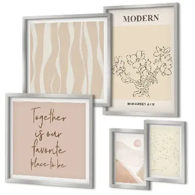 Moderne schilderijen set in minimalistische stijl