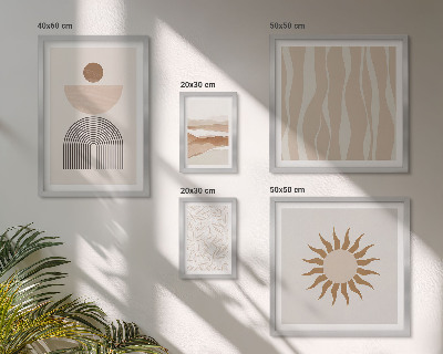 Gallery wall Stijlvolle abstracte vormen uit de natuur