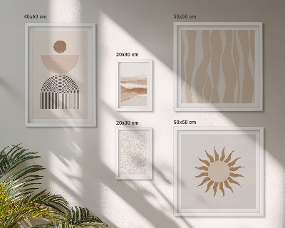 Gallery wall Stijlvolle abstracte vormen uit de natuur