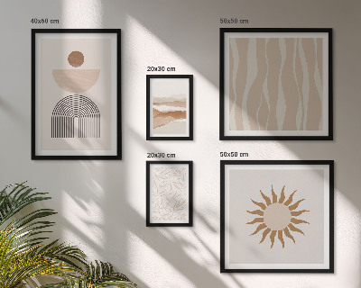 Gallery wall Stijlvolle abstracte vormen uit de natuur