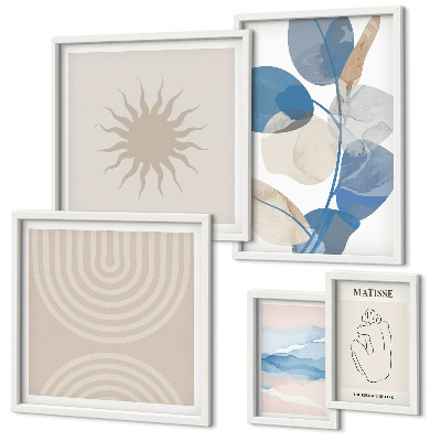 Gallery wall Stijlvolle abstracte planten