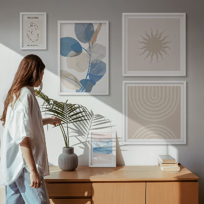 Gallery wall Stijlvolle abstracte planten