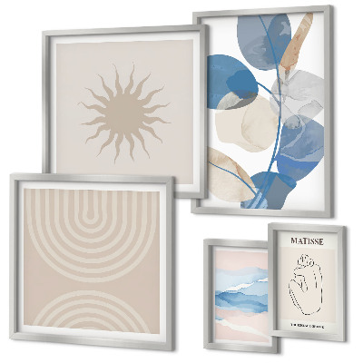 Gallery wall Stijlvolle abstracte planten