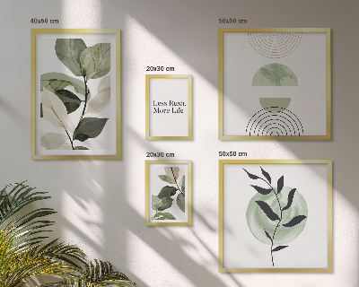 Moderne schilderijen set Stijlvolle interieurafbeeldingen met plantenmotieven