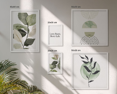 Moderne schilderijen set Stijlvolle interieurafbeeldingen met plantenmotieven