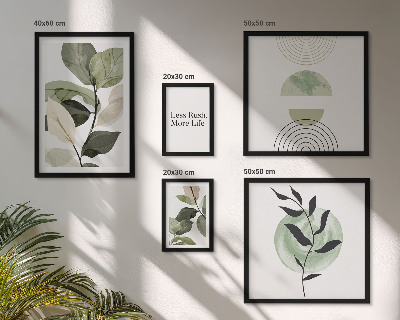 Moderne schilderijen set Stijlvolle interieurafbeeldingen met plantenmotieven