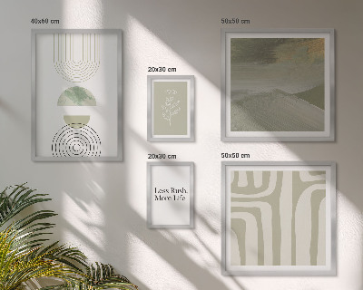 Gallery wall Stijlvolle pastelkleurige natuurafbeeldingen
