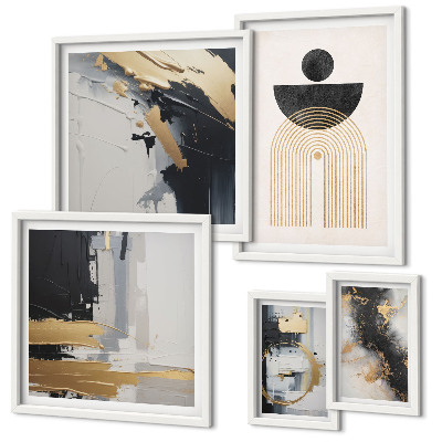 Wanddecoratie compositie Abstracte moderne composities