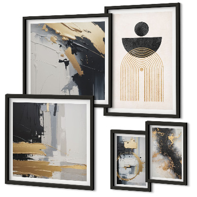 Wanddecoratie compositie Abstracte moderne composities