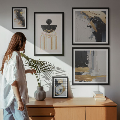 Wanddecoratie compositie Abstracte moderne composities