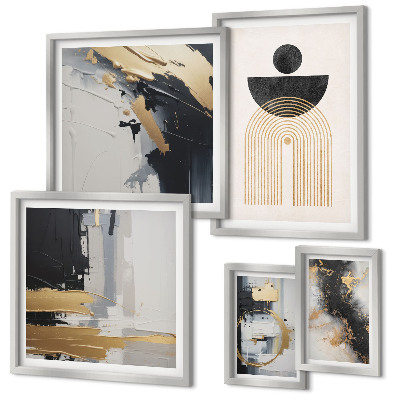 Wanddecoratie compositie Abstracte moderne composities