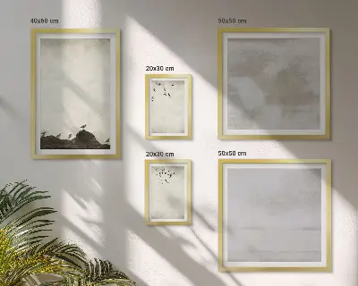 Industriële zwerm vogels decoratie voor aan de muur