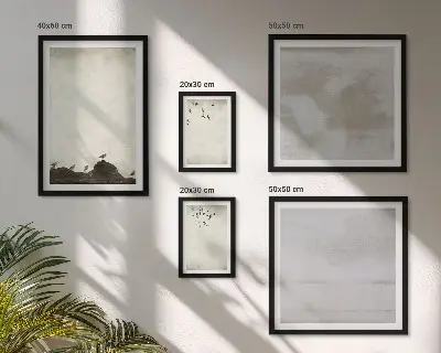 Industriële zwerm vogels decoratie voor aan de muur