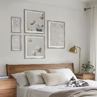 Geometrische kartonnen stenen wanddecoratie compositie