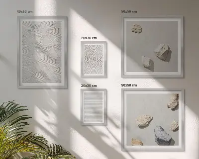 Geometrische kartonnen stenen wanddecoratie compositie