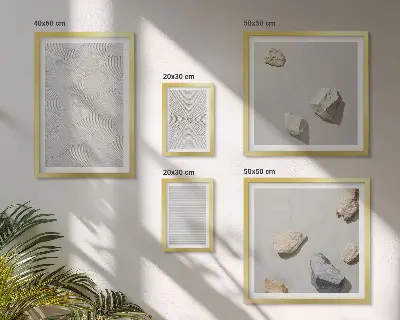 Geometrische kartonnen stenen wanddecoratie compositie
