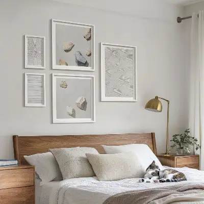 Geometrische kartonnen stenen wanddecoratie compositie