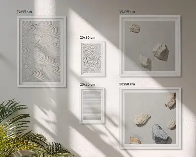 Geometrische kartonnen stenen wanddecoratie compositie