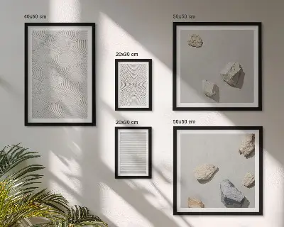 Geometrische kartonnen stenen wanddecoratie compositie