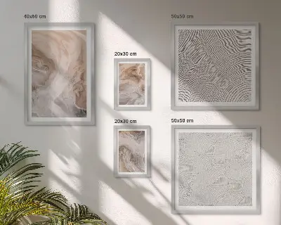 Set van moderne schilderijen met marmersteen textuurpatronen