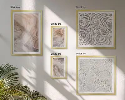 Set van moderne schilderijen met marmersteen textuurpatronen