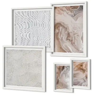 Gallery wall Steenstructuur marmerpatronen