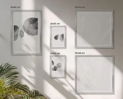 Abstract schilderij met verfvlekken set van moderne schilderijen